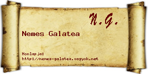 Nemes Galatea névjegykártya