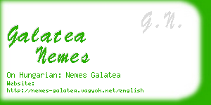 galatea nemes business card